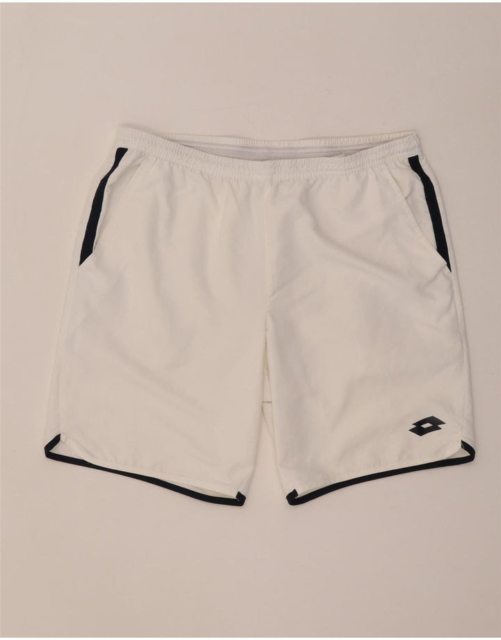 Lotto Herren-Sportshorts, groß, Weiß, Farbblock