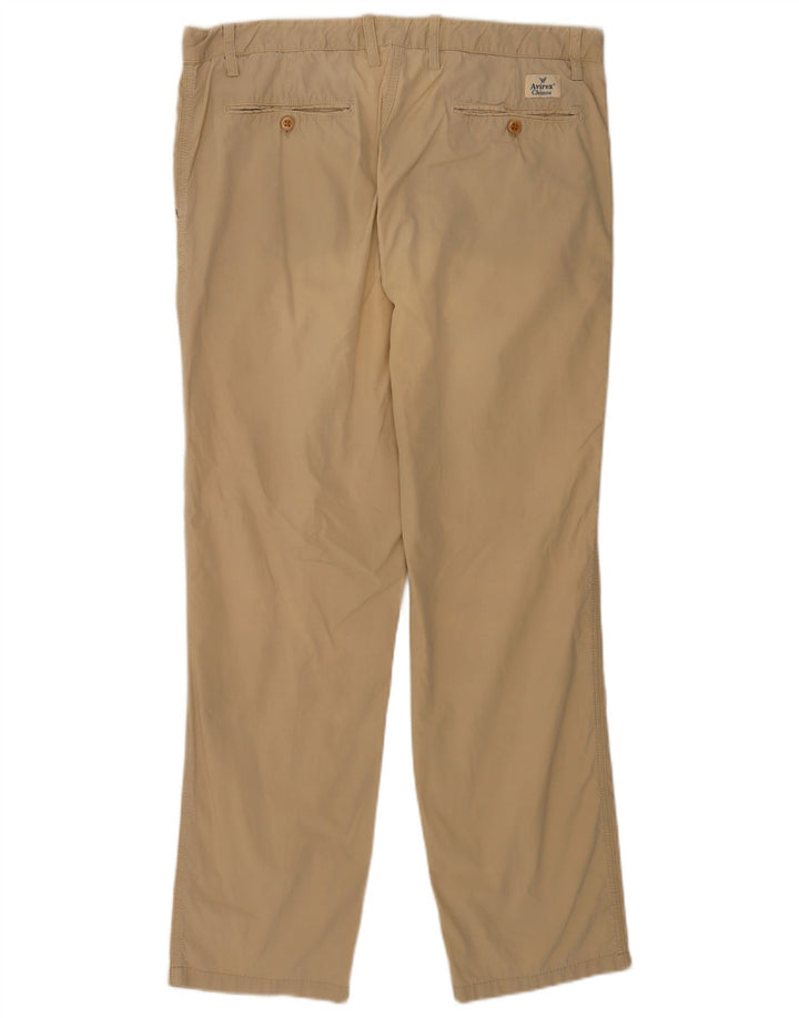 Avirex Herren-Chinohose, normal, W38, L32, Khaki, Baumwolle