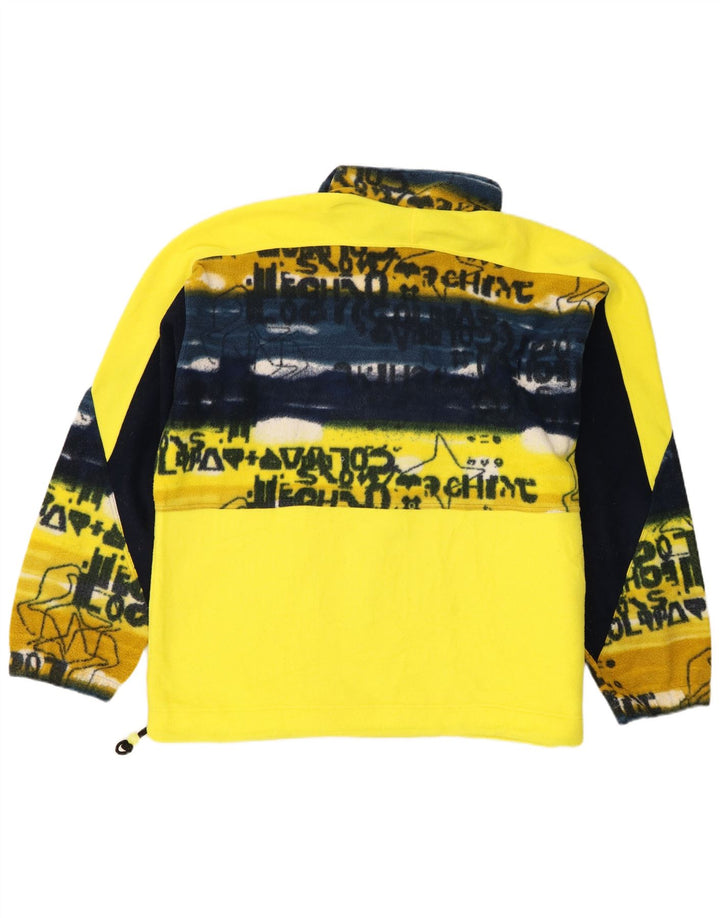 Colmar Herren-Fleecepullover mit Reißverschluss am Hals, 2XL, gelbes Farbblock-Polyester