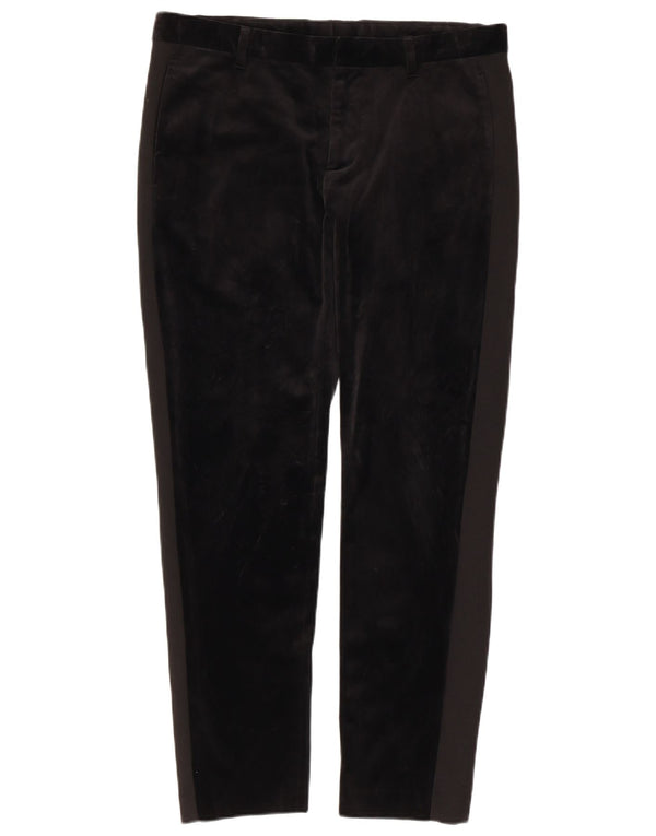 Zara Damen Slim Chino-Hose EU 40 Medium W31 L28 Schwarze Viskose