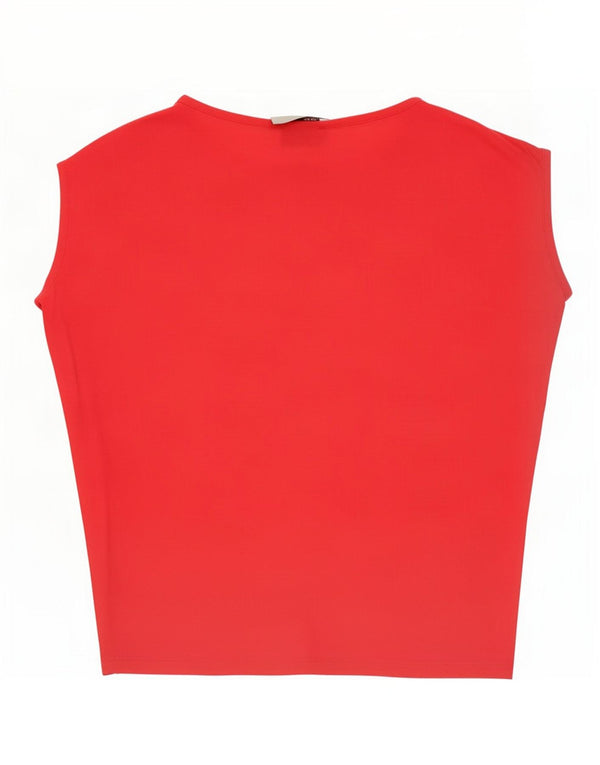 Trussardi Jeans Damen Übergroßes grafisches T-Shirt-Oberteil UK 14 Mittelrosa