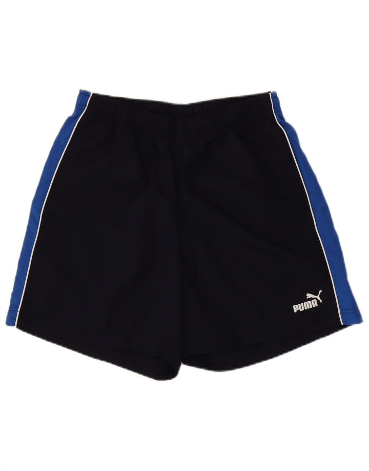 PUMA Herren Sportshorts Medium Marineblau Colourblock Polyester