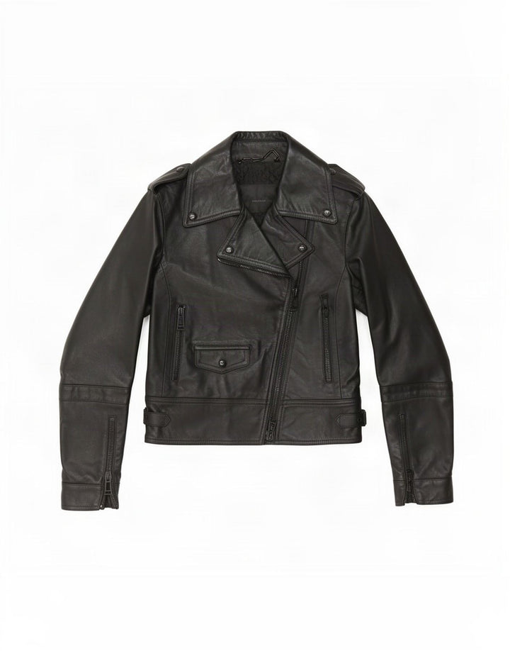Belstaff Damen Leder Bikerjacke IT 38 XS Schwarz