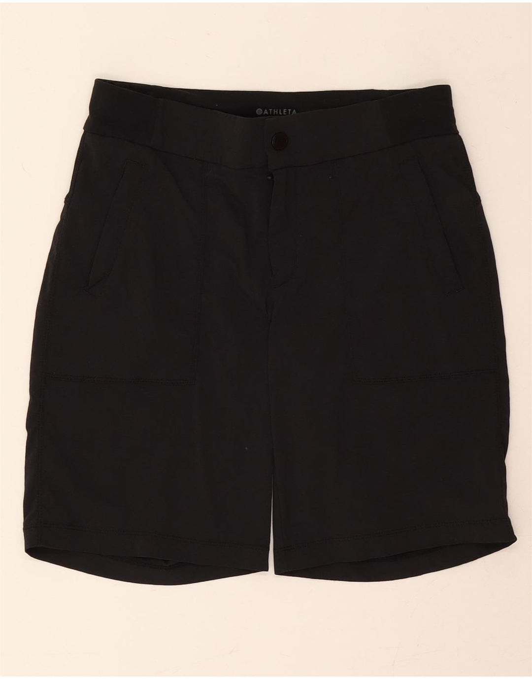 ATHLETA Womens Chino Shorts US 4 Small W30  Black Nylon Vintage Athleta and Second-Hand Athleta from Messina Hembry 