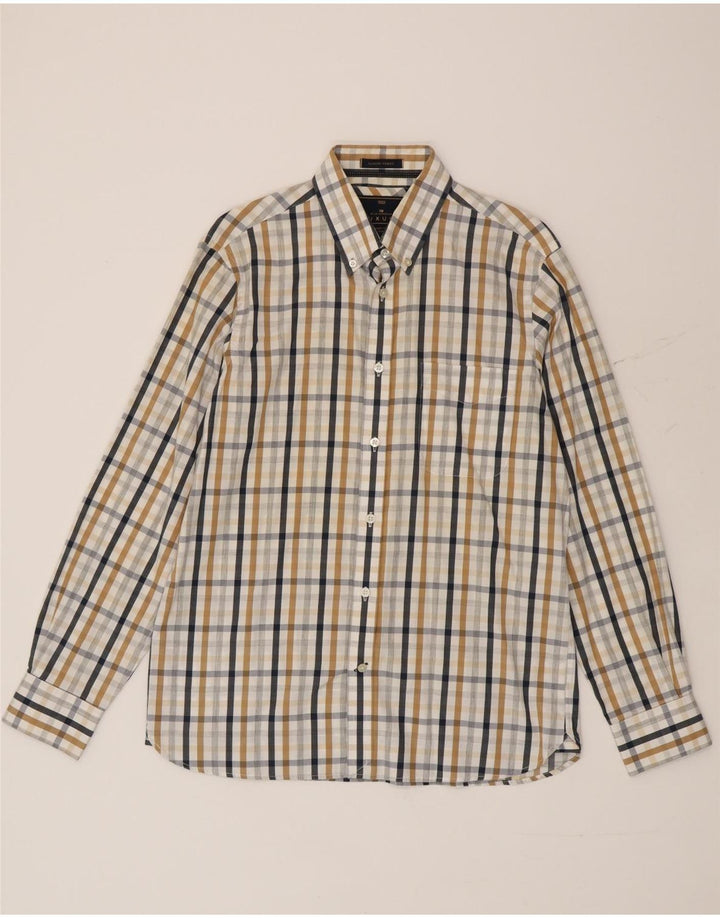 Marks & Spencer Herren-Hemd „Blue Harbor“, mittelgroß, mehrfarbig, Gingham-Baumwolle