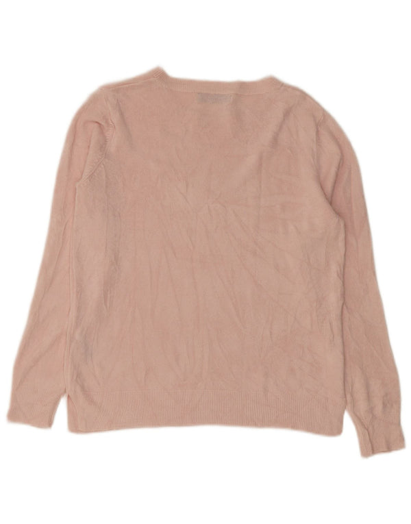 Marks & Spencer Damen-Pullover mit U-Boot-Ausschnitt, UK 14, Mittelrosa, Acryl