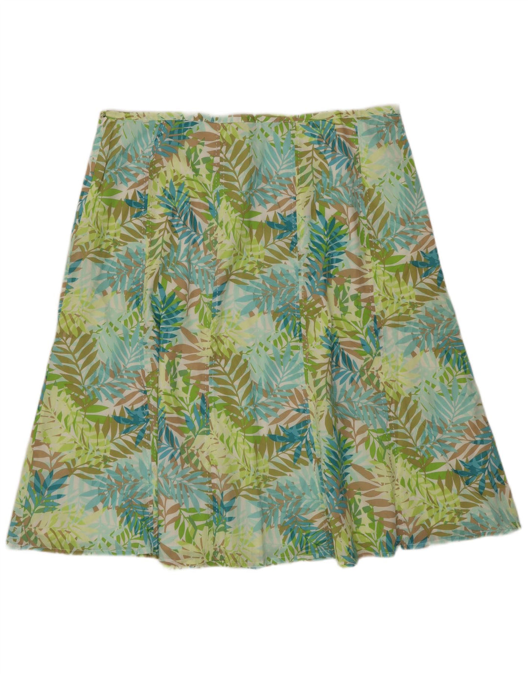 EDDIE BAUER Damen A-Linienrock US 12 Large W32 Mehrfarbiges Blumenmuster