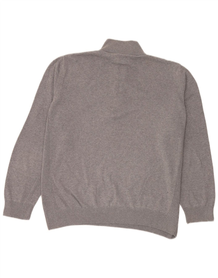 Barbour Herren-Pullover mit Reißverschluss, XL, graue Baumwolle
