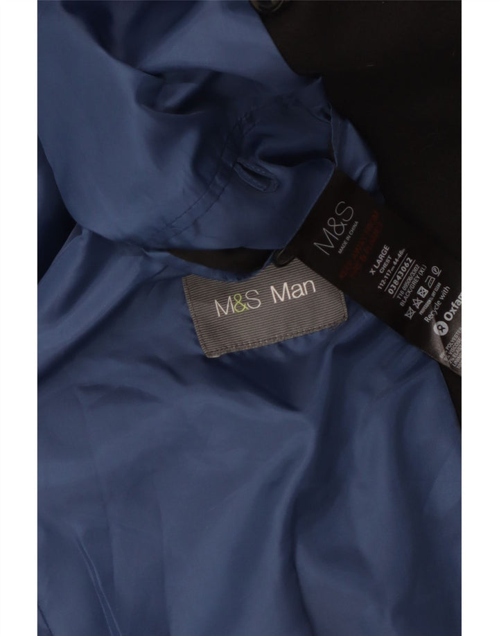 Marks & Spencer Herren Pea Coat UK 44/46 XL Schwarz Polyester