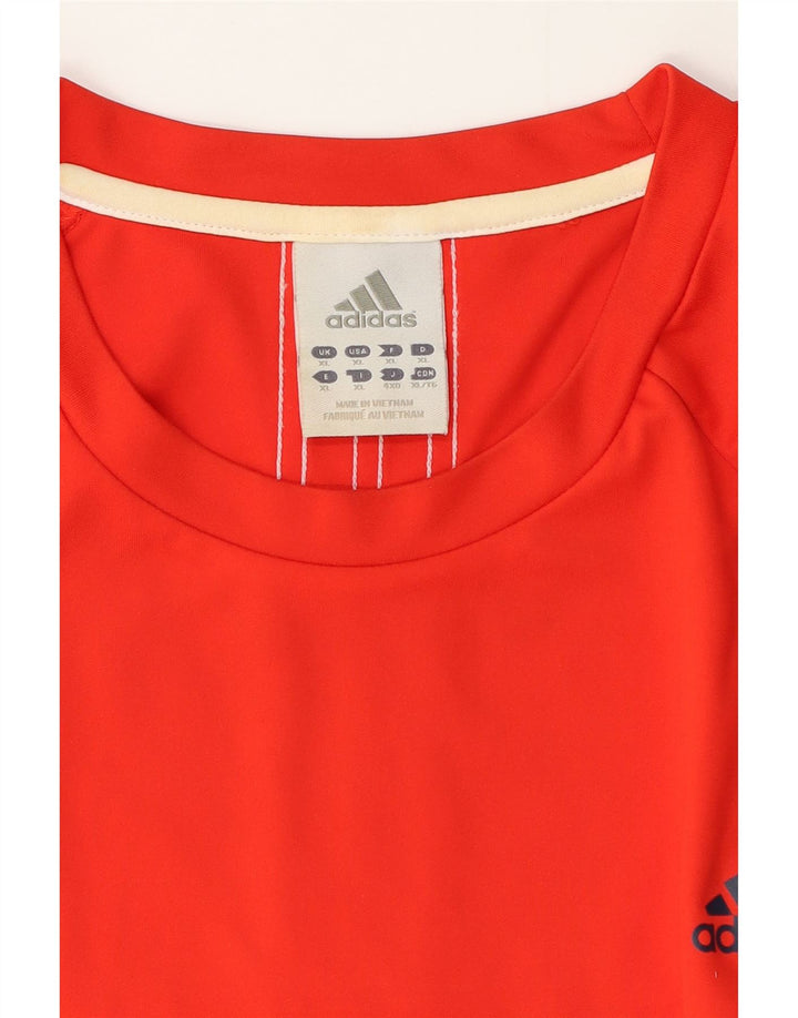 Adidas Herren T-Shirt Top XL Rot Colourblock