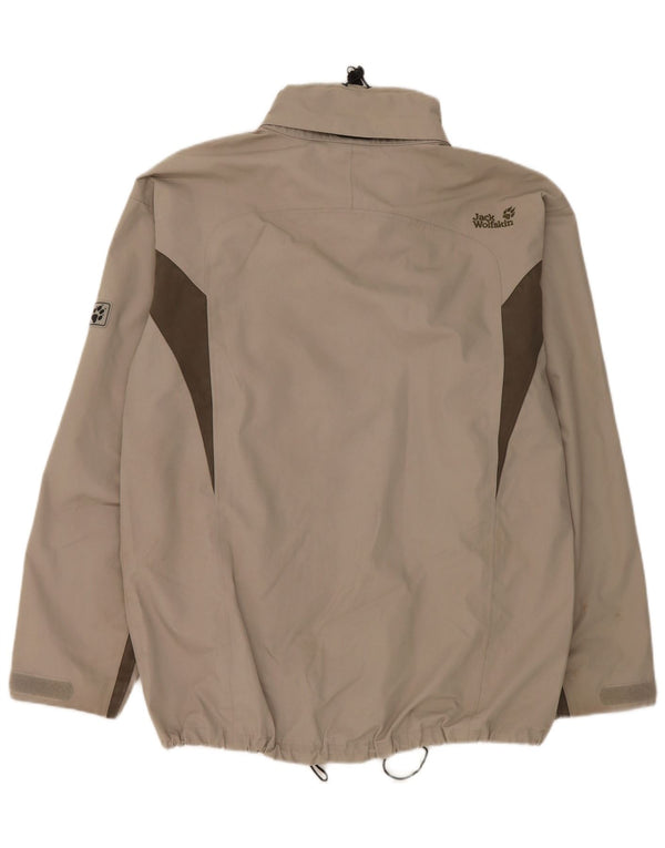 Jack Wolfskin Herren Regenjacke UK 40/42 Large Grau Colourblock Polyester