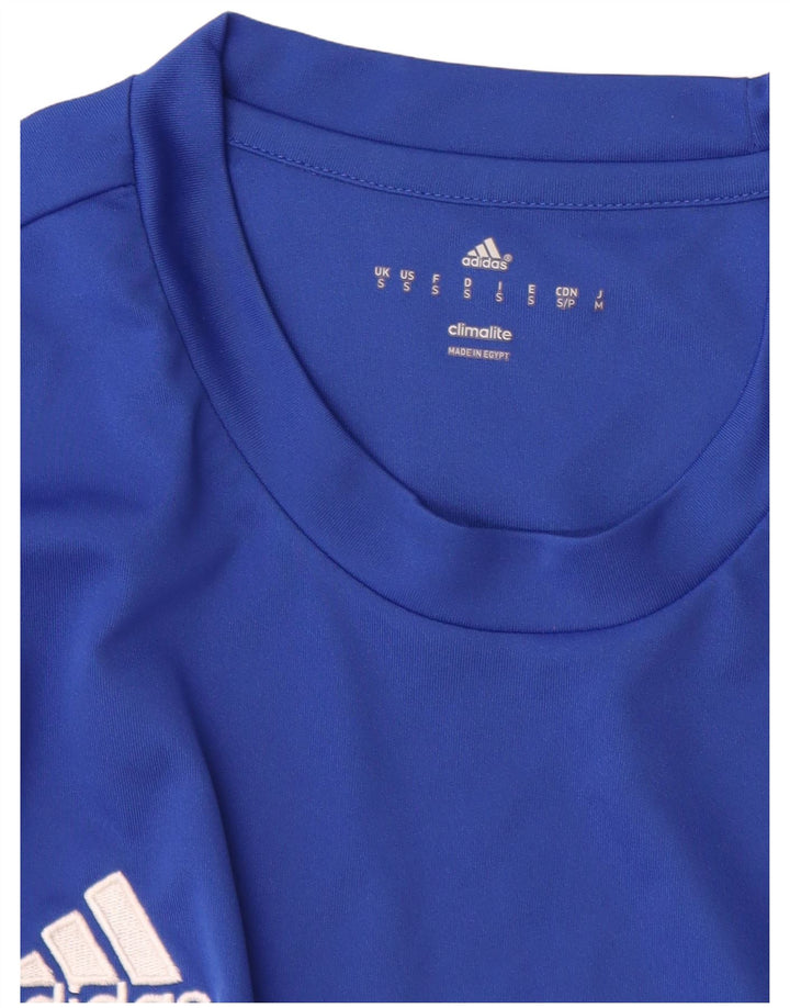 Adidas Herren Climalite T-Shirt Top Small Blau Polyester
