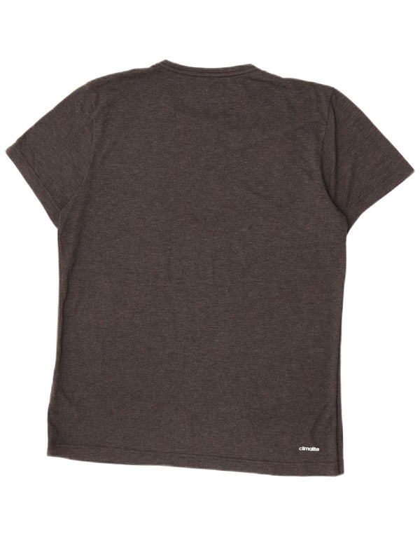 Adidas Herren Climalite T-Shirt Top Large Grau Polyester