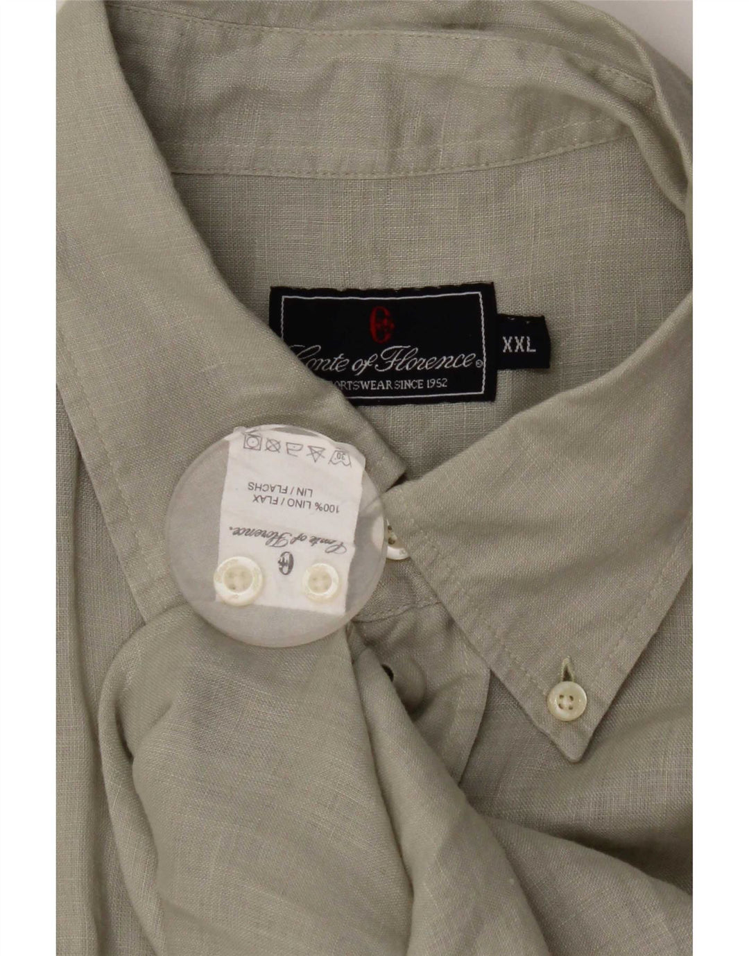 Conte of Florence Herrenhemd 2XL Graues Leinen