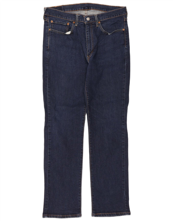 Levi's Herren 514 Straight Jeans W36 L32 Marineblaue Baumwolle