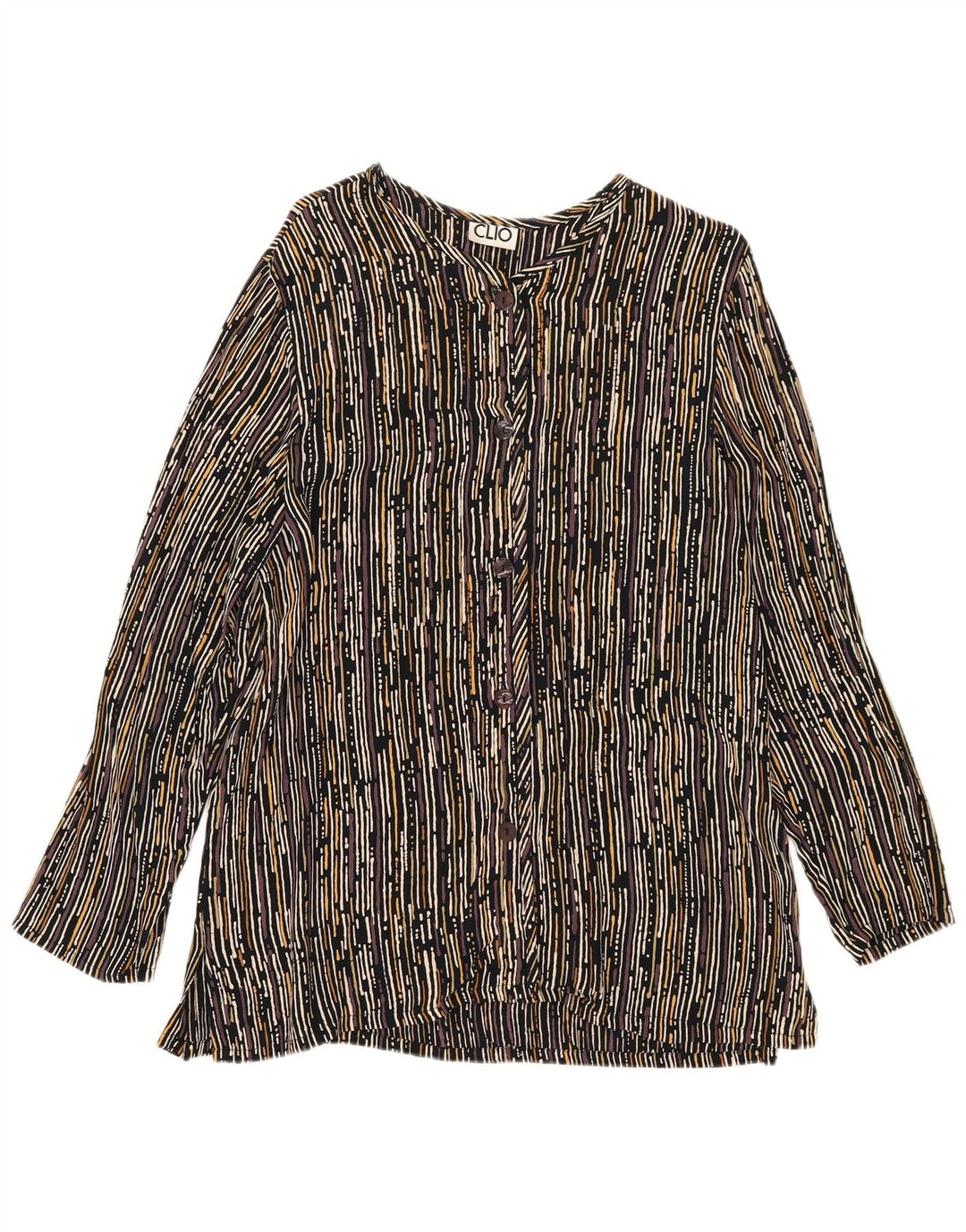 Clio Damen-Hemdbluse, Gr. 44, groß, mehrfarbig gestreift