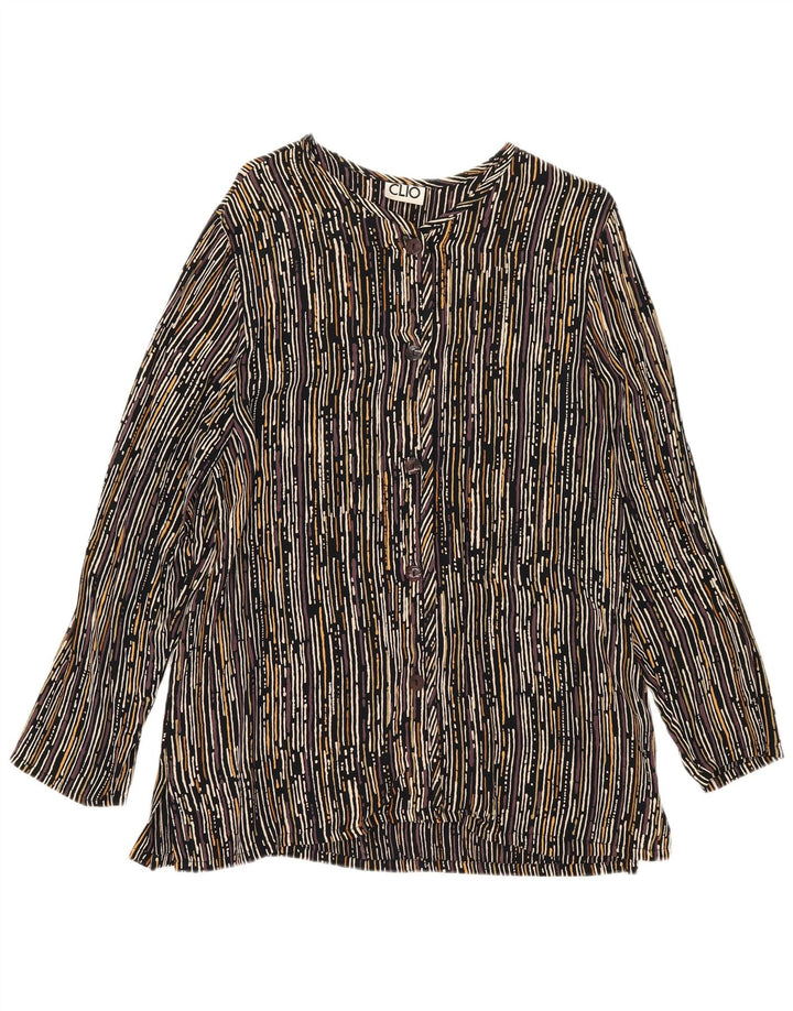 Clio Damen-Hemdbluse, Gr. 44, groß, mehrfarbig gestreift