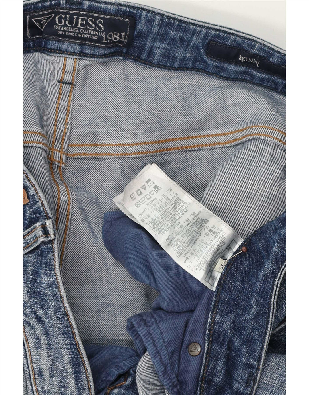 Guess Herren-Jeansshorts W36, große blaue Baumwolle