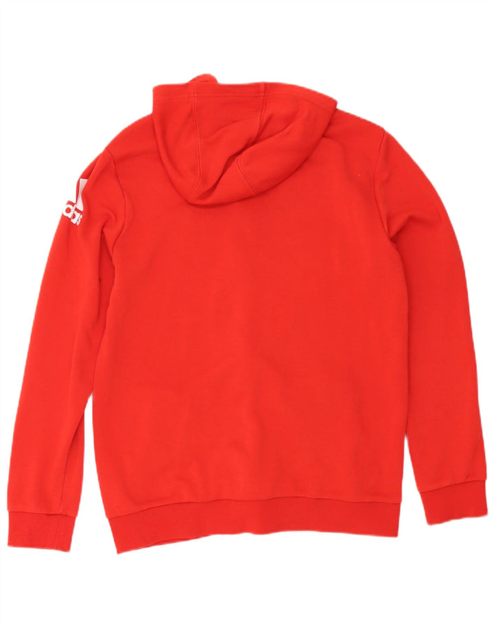 Adidas Herren Graphic Zip Hoodie Pullover Mittelrote Baumwolle