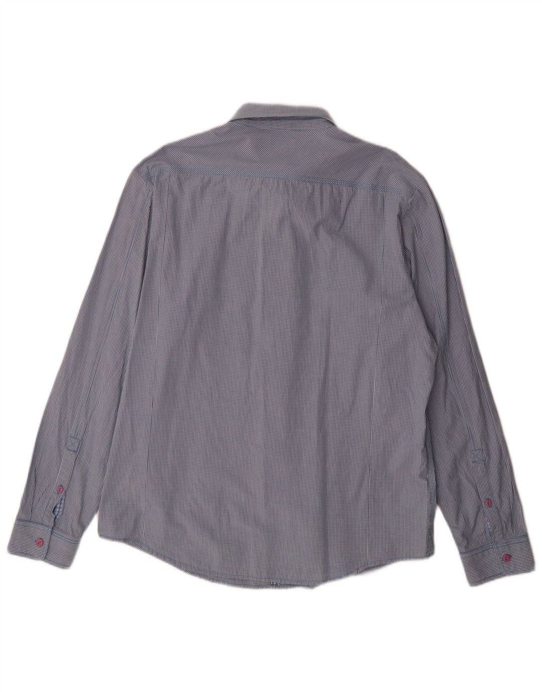 Lee Herrenhemd 2XL, blaue Gingham-Baumwolle