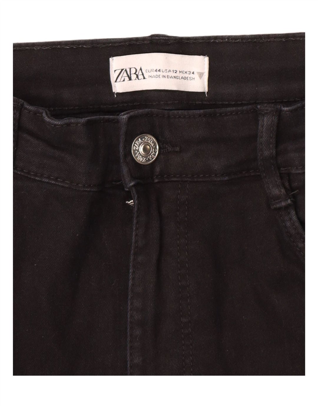 ZARA Womens Slim Jeans EU 44 XL W34 L27 Black