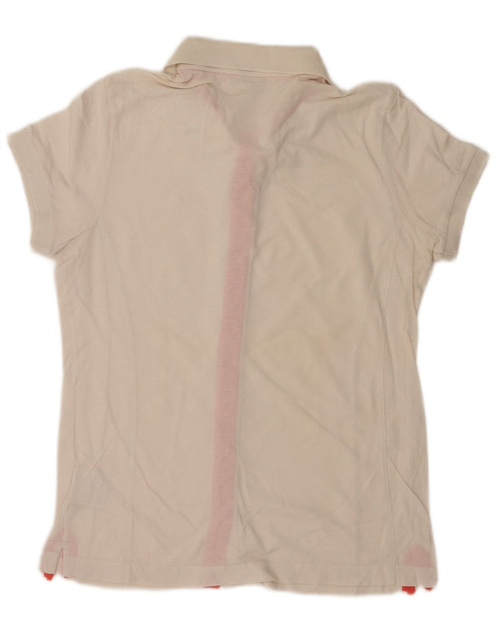 Champion Damen Kurzarm-Hemdbluse UK 14 Mittelweiße Baumwolle