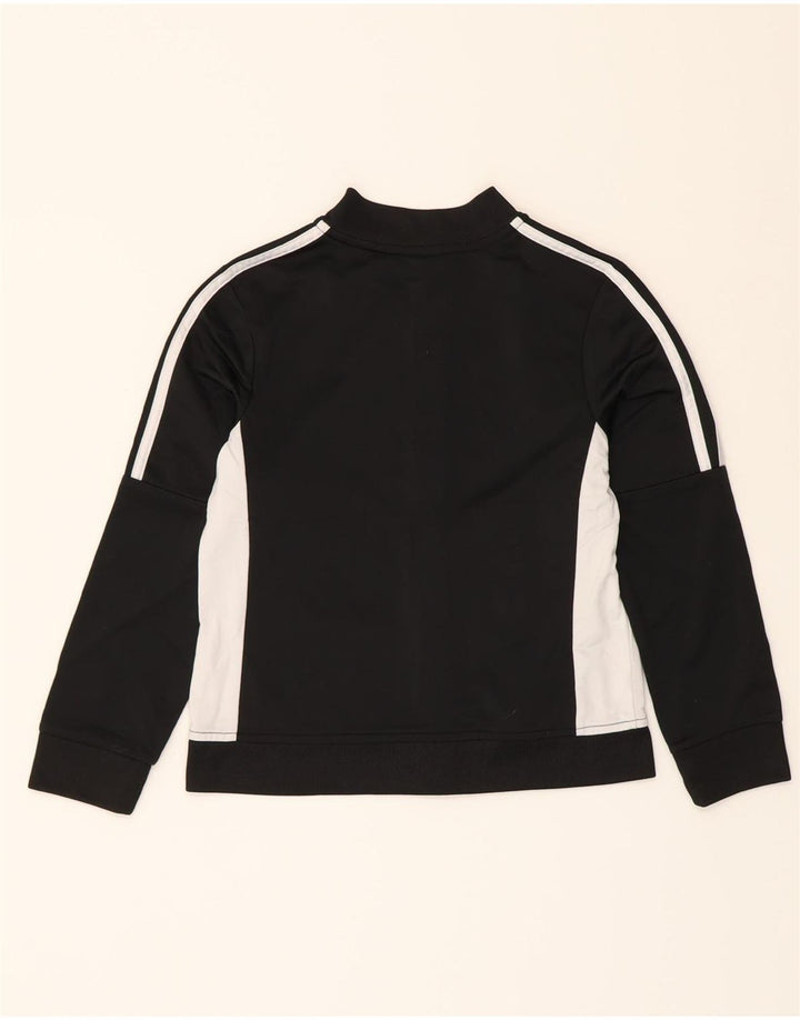 ADIDAS Boys Tracksuit Top Jacket 7-8 Years Black Colourblock Polyester Vintage Adidas and Second-Hand Adidas from Messina Hembry 