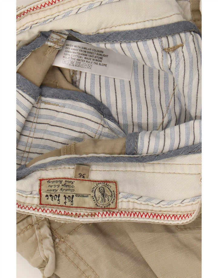 Fat Face Herren Cargo-Shorts, Größe L, W36, Beige, Baumwolle