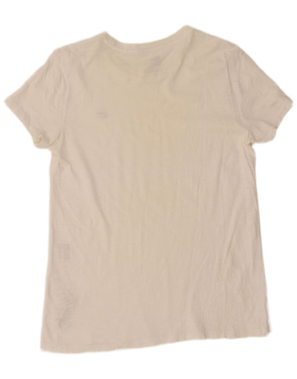 Levi's Damen T-Shirt Top UK 14 Mittelweiße Baumwolle