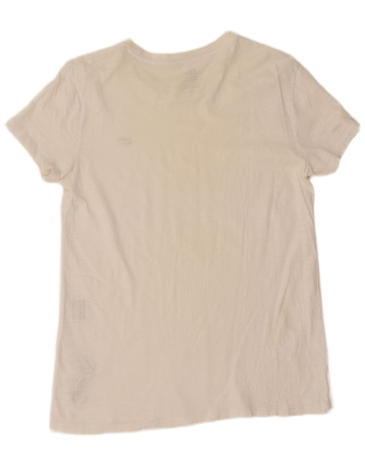 Levi's Damen T-Shirt Top UK 14 Mittelweiße Baumwolle