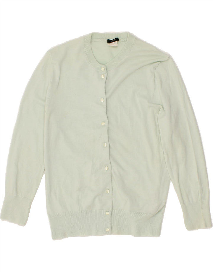 J. CREW Womens Cardigan Sweater UK 12 Medium Blue Cotton Vintage J. Crew and Second-Hand J. Crew from Messina Hembry 
