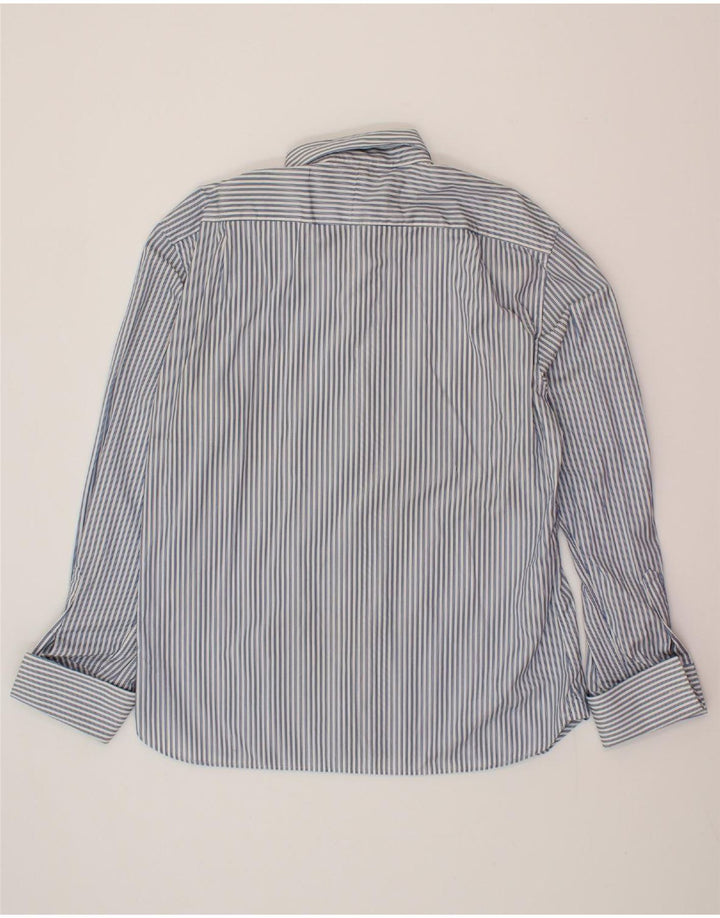 TED BAKER Mens Formal Shirt Size 17 1/2 XL Blue Striped Cotton Vintage Ted Baker and Second-Hand Ted Baker from Messina Hembry 