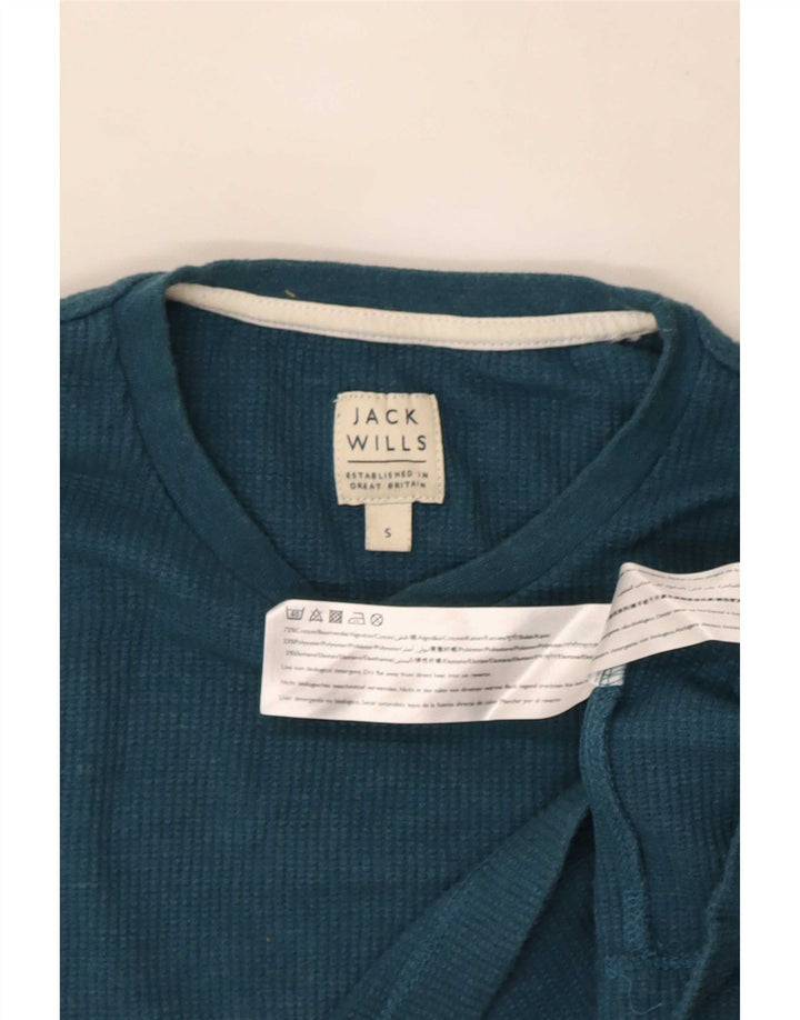 Jack Wills Herren-Oberteil, langärmelig, klein, aus blauer Baumwolle