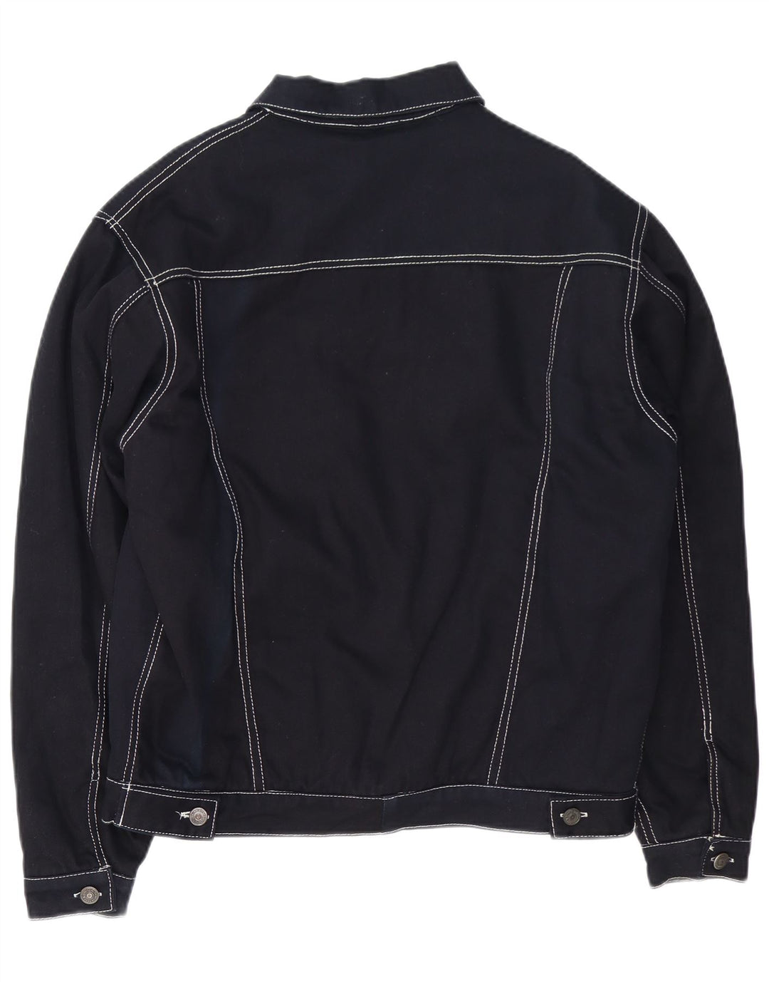 Komodo Herren Jeansjacke UK 40 Große marineblaue Baumwolle