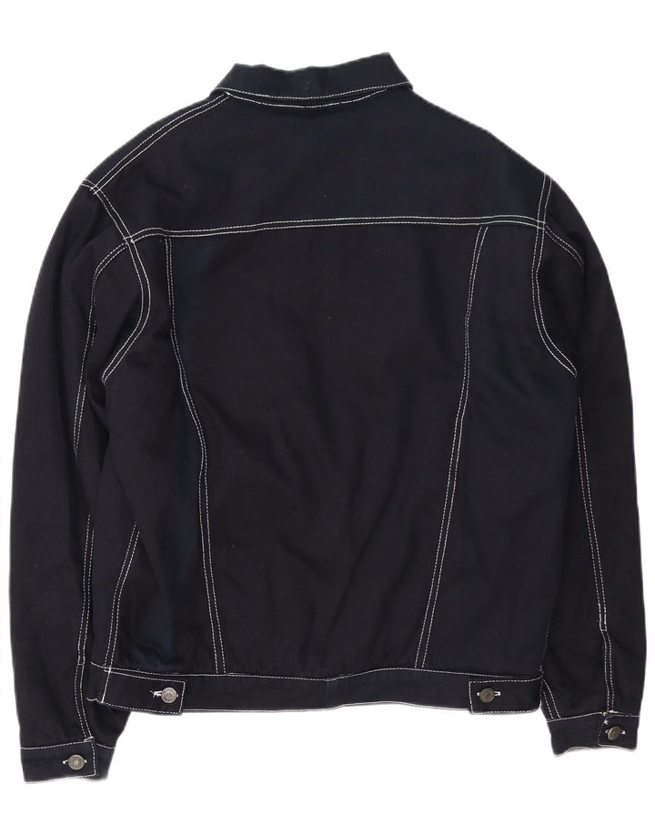 Komodo Herren Jeansjacke UK 40 Große marineblaue Baumwolle