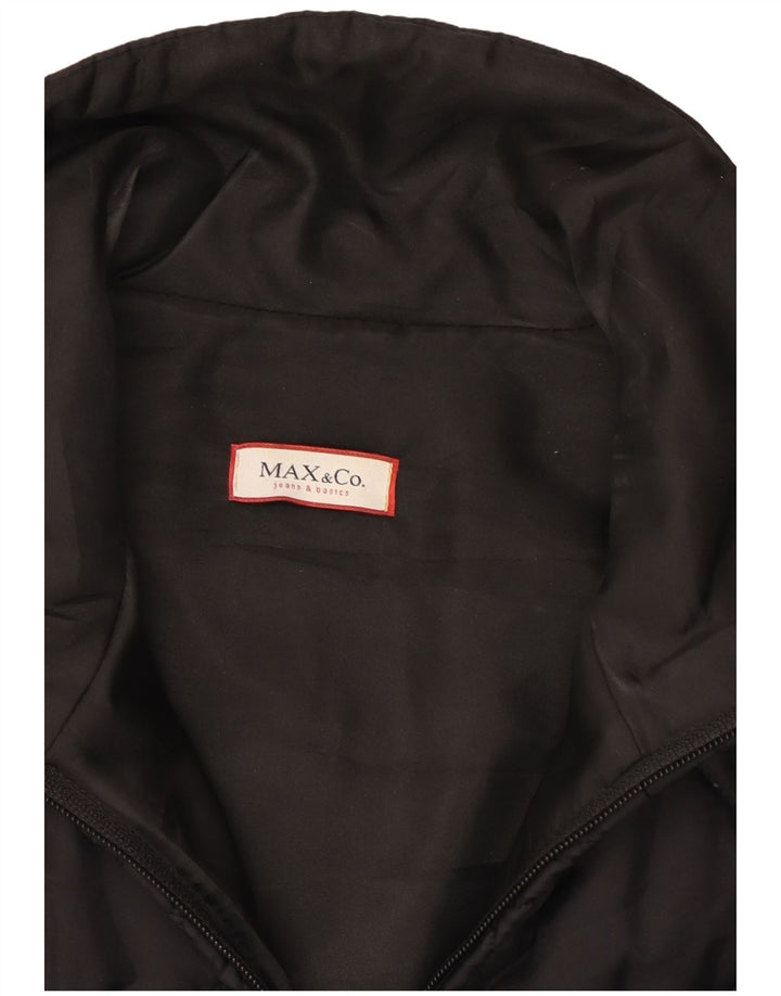 Max & Co. Damen Steppjacke UK 10 Small Schwarz Polyamid
