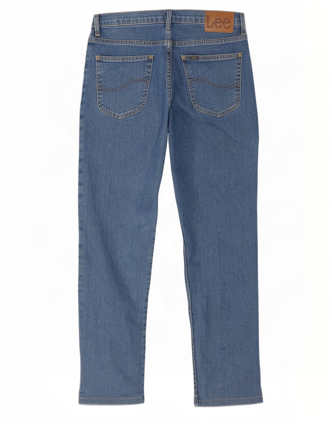 Lee Herren Brooklyn Straight Jeans W34 L30 Blaue Baumwolle
