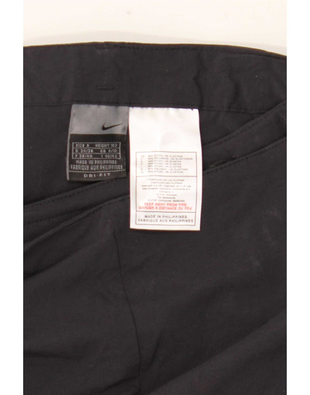 Nike Damen Trainingshose UK 8/10 Small Schwarz Nylon