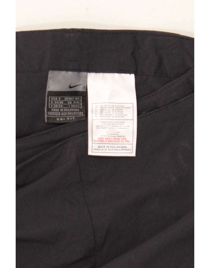 Nike Damen Trainingshose UK 8/10 Small Schwarz Nylon