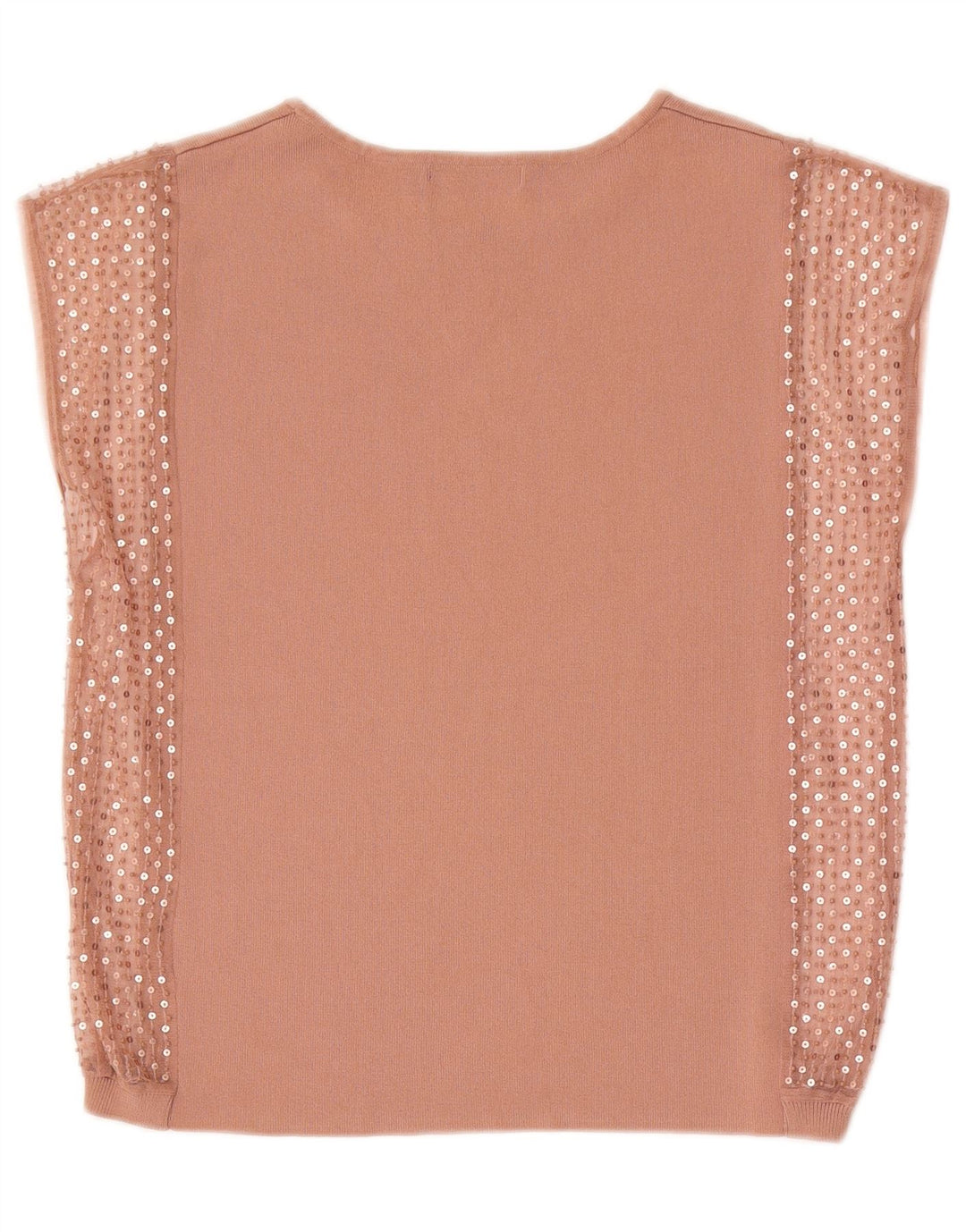 Zara Damen Bluse Top UK 14 Medium Beige