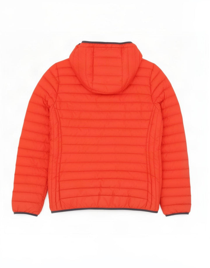 Superdry Wattierte Damenjacke mit Kapuze, UK 14, Mittelrotes Nylon