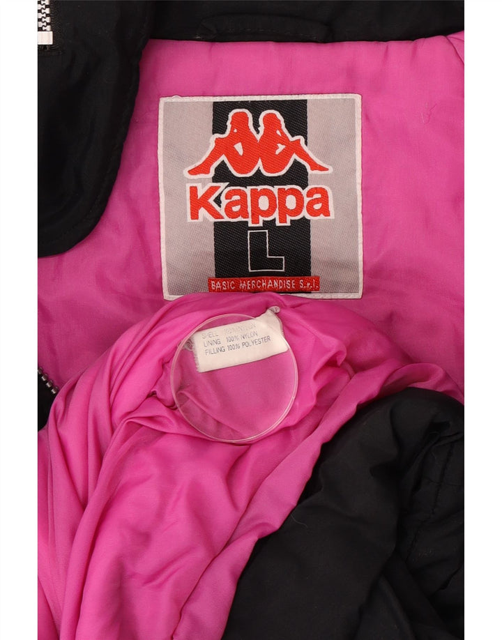 Kappa Herren-Windbreaker mit Grafik, UK 40, Größe L, Schwarz, Farbblock