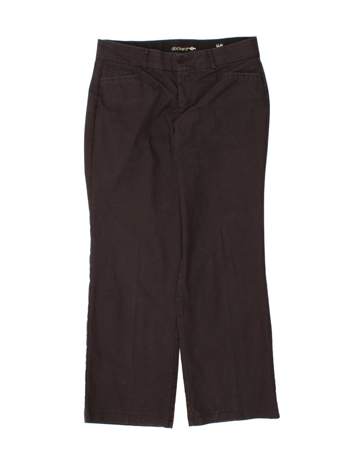 DOCKERS Womens Khakis Bootcut Casual Trousers US 10 Large W33 L29 Black Vintage Dockers and Second-Hand Dockers from Messina Hembry 