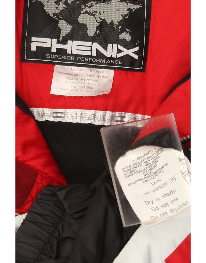 Phoenix Herren-Skijacke IT 50, großes rotes Farbblock-Polyester