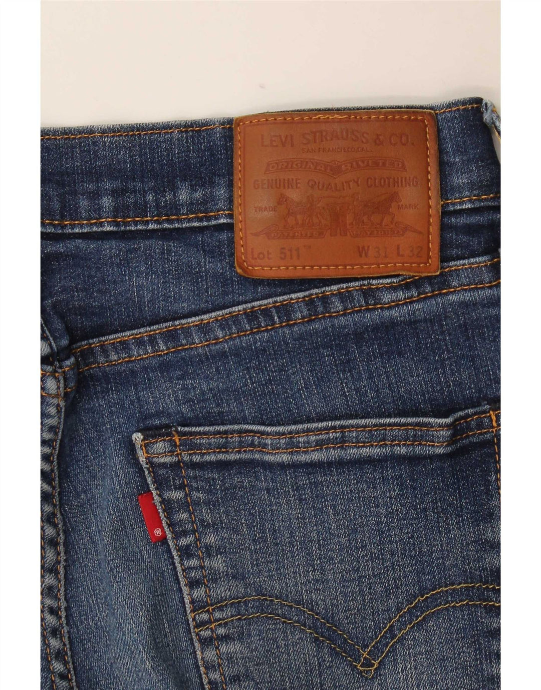 Levi's Herren 511 Slim Jeans W31 L32 Blaue Baumwolle