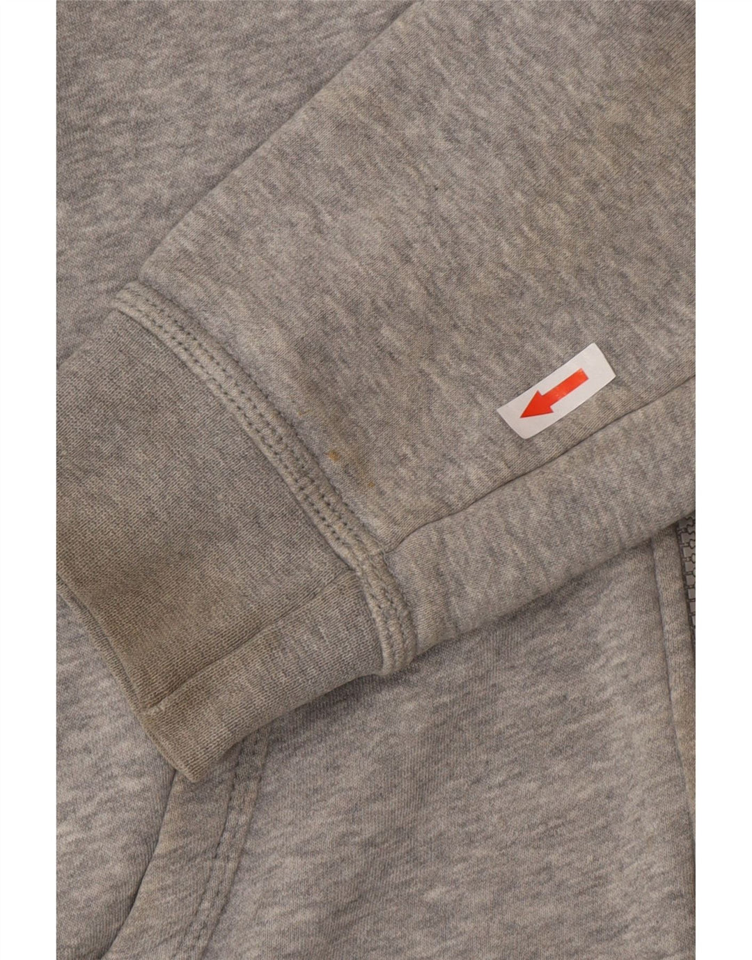 Nike Herren-Kapuzenpullover mit Reißverschluss, mittelgrau gefleckte Baumwolle