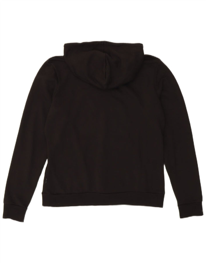 PUMA Womens Graphic Hoodie Jumper UK 14 Large Black Polyester