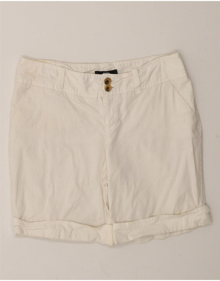 MOSSIMO Womens Casual Shorts US 8 Medium W30 White Cotton Vintage Mossimo and Second-Hand Mossimo from Messina Hembry 