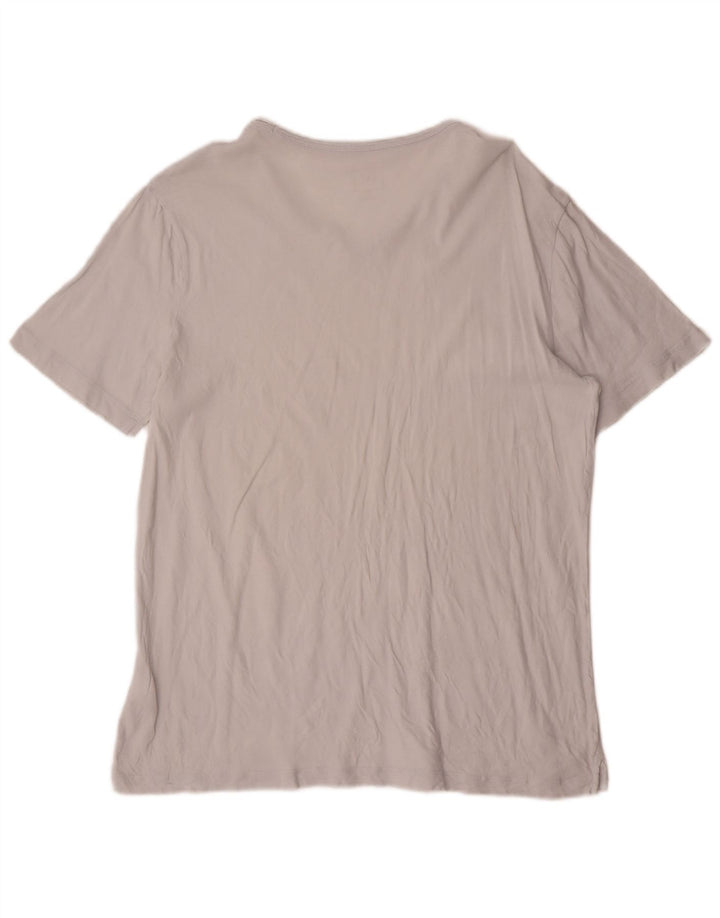 Gap Herren-T-Shirt-Oberteil aus mittelgrauer Baumwolle