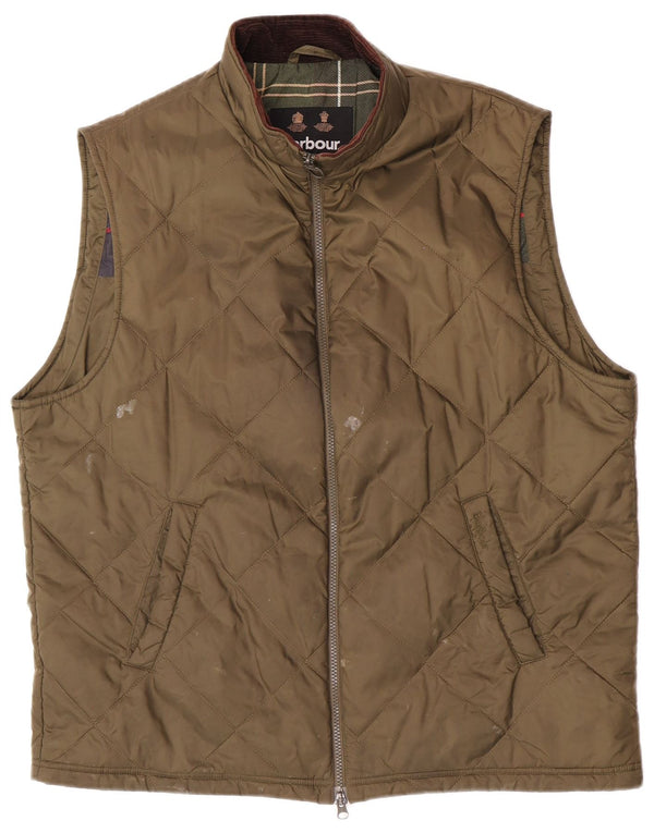 Barbour Herren Steppweste UK 42 XL Khaki Polyamid